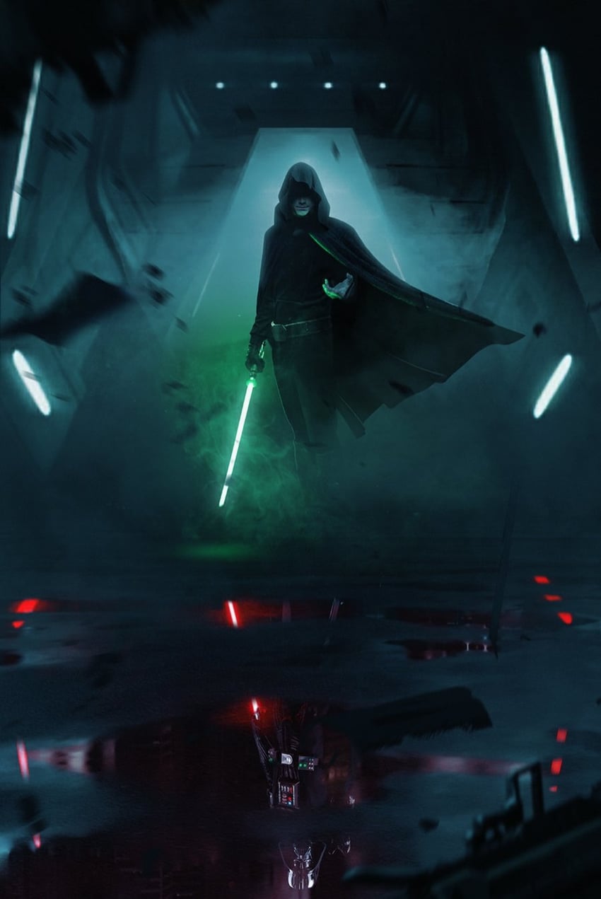 darth vader and luke skywalker (star wars and 2 more) drawn by bosslogic