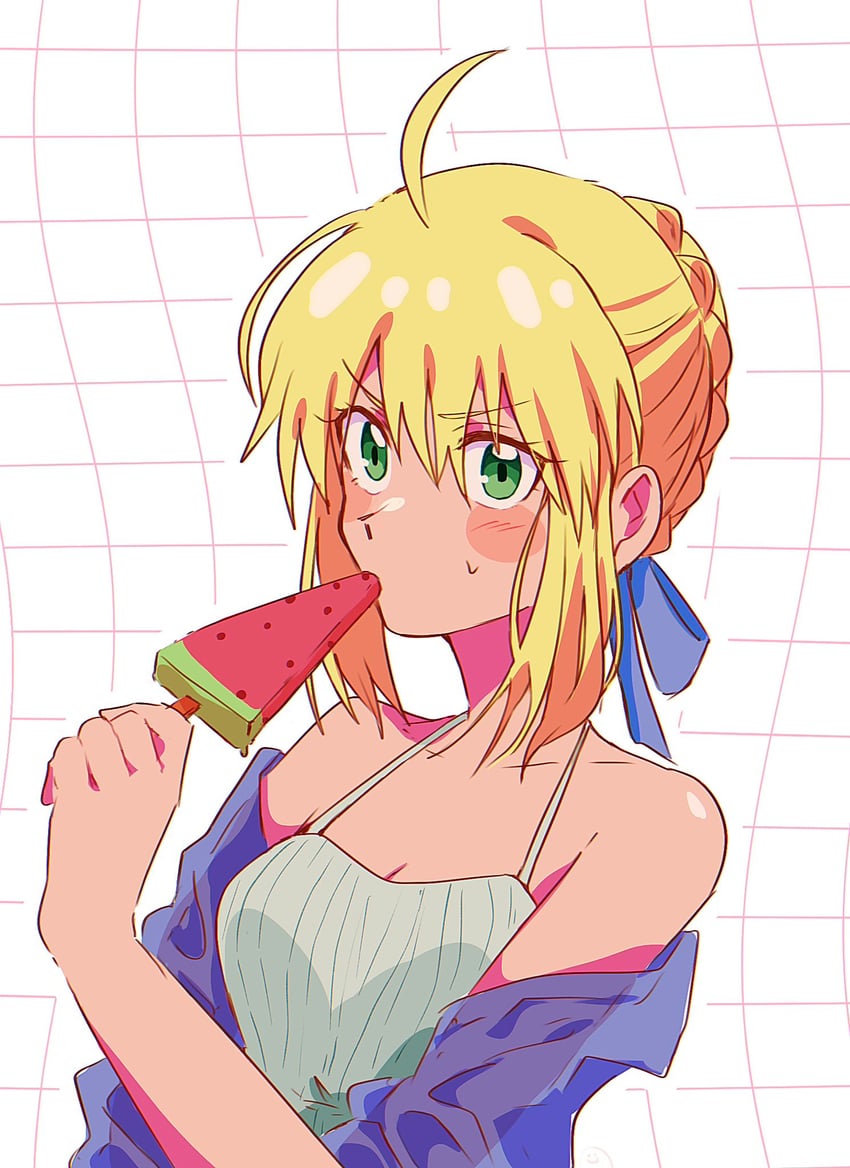 artoria pendragon and saber (fate and 1 more) drawn by nedameman