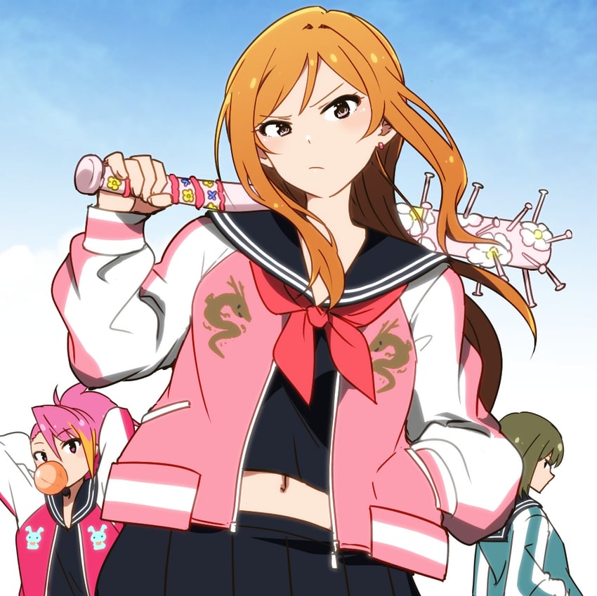 momose rio, nagayoshi subaru, and maihama ayumu (idolmaster and 2 more) drawn by kidachi