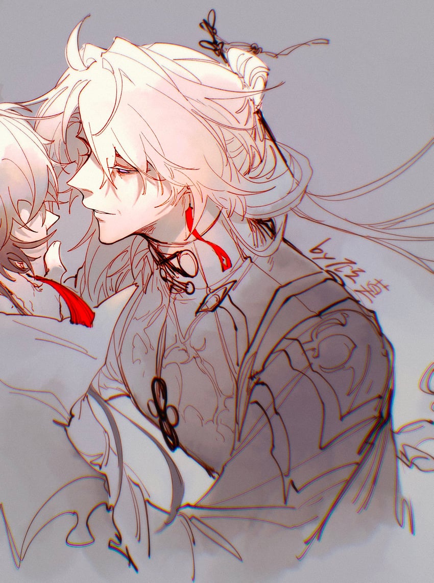 dan heng, blade, yingxing, and dan feng (honkai and 1 more) drawn by gumoxiansheng