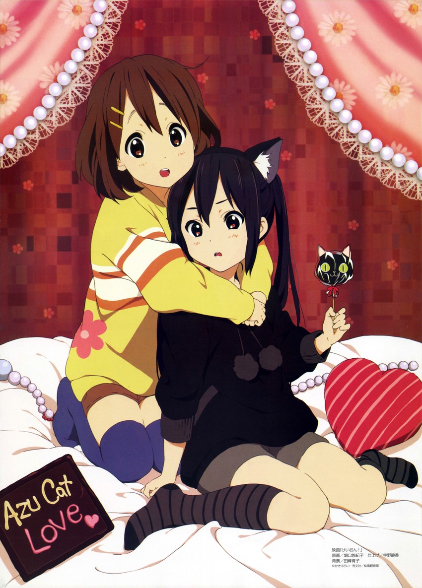 nakano azusa and hirasawa yui (k-on! and 1 more) drawn by horiguchi_yukiko