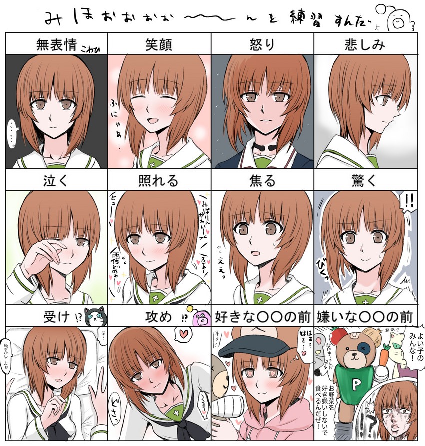 nishizumi miho and boko (girls und panzer) drawn by akumano_riddle