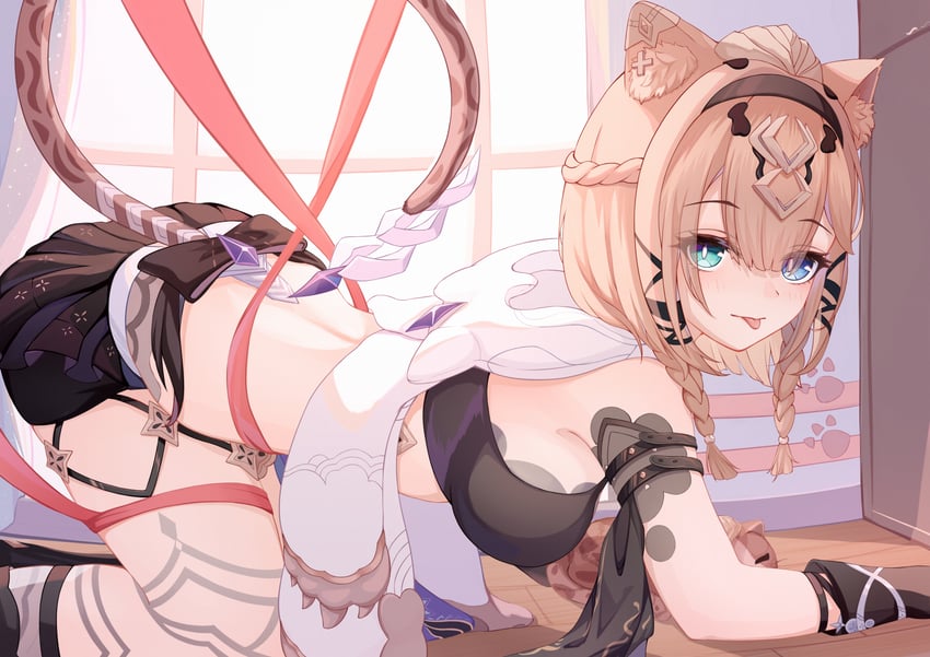 pardofelis and can (honkai and 1 more) drawn by blackheart`