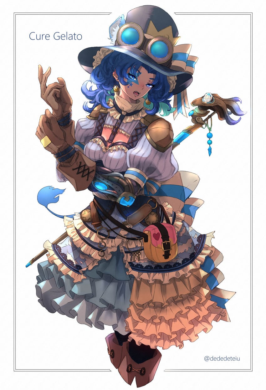 tategami aoi and cure gelato (precure and 1 more) drawn by dededeteiu