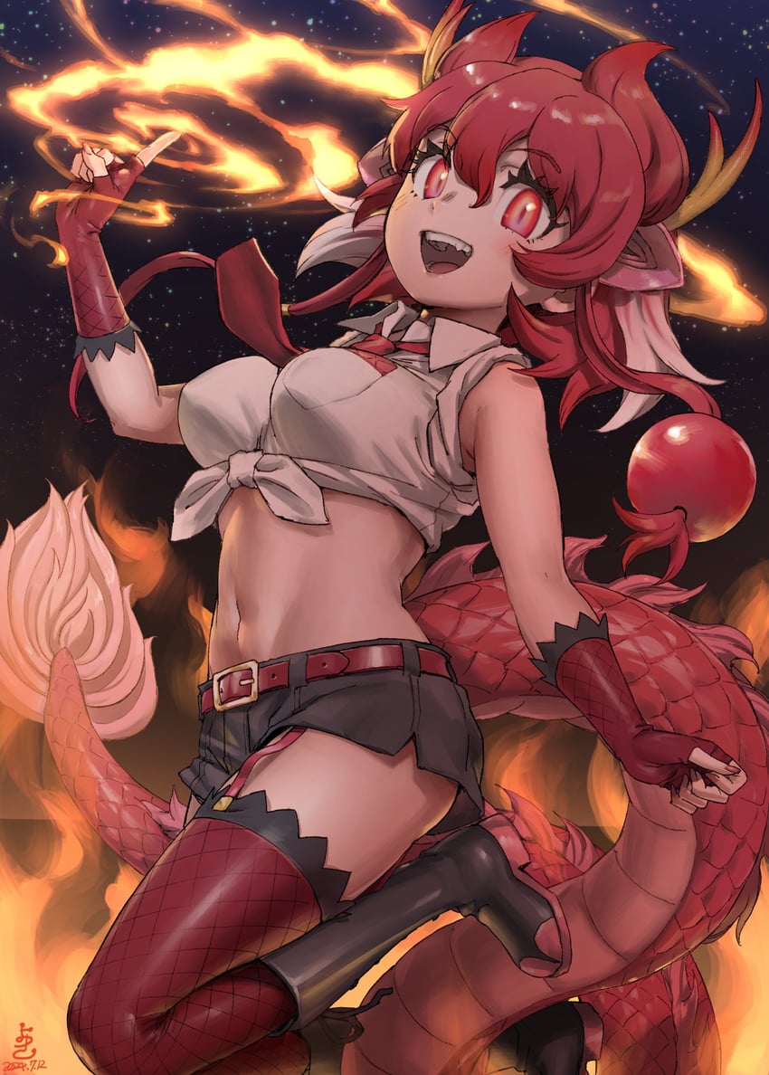 red dragon (kemono friends and 1 more) drawn by ito_yoki
