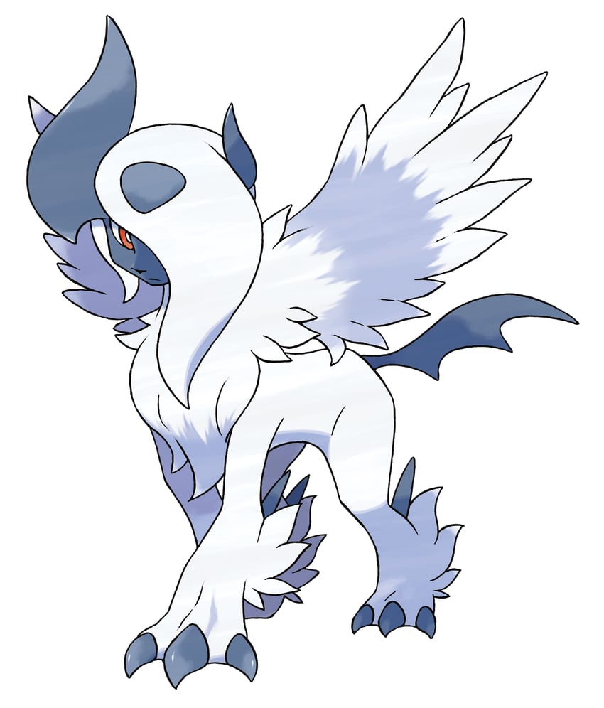 absol and mega absol (pokemon and 1 more) drawn by sugimori_ken