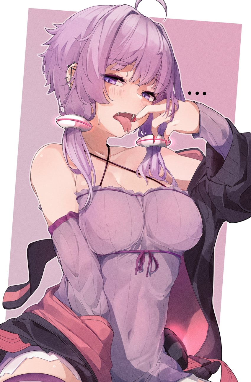 yuzuki yukari (vocaloid and 1 more) drawn by yoru_no_yamai