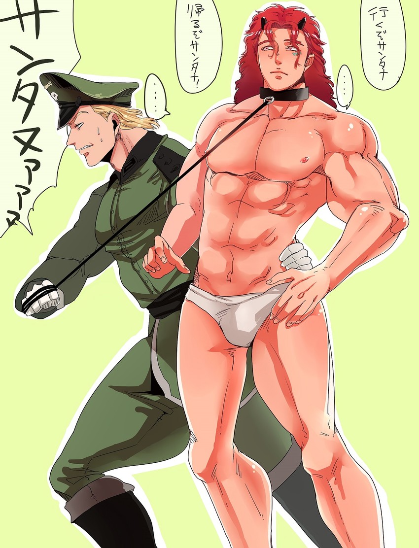 santana and rudolph von stroheim (jojo no kimyou na bouken and 1 more) drawn by karakurenai4920
