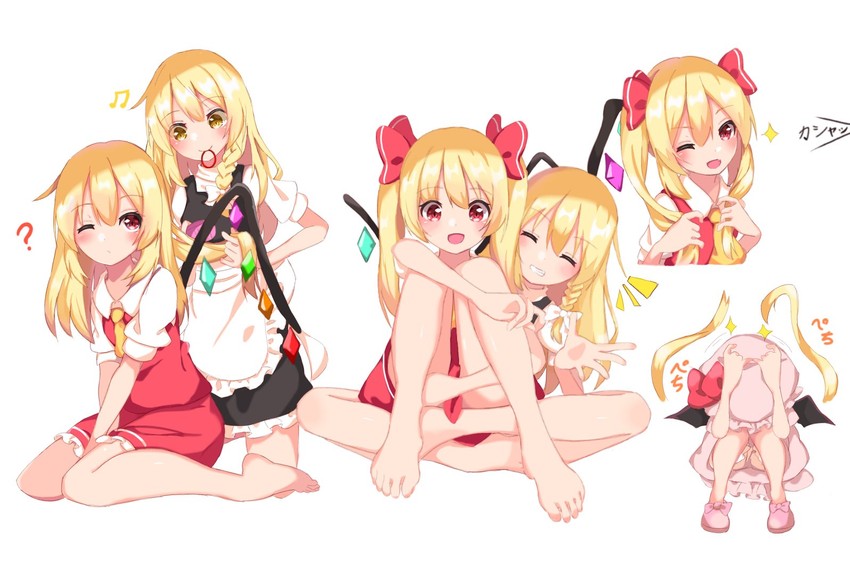 kirisame marisa, remilia scarlet, and flandre scarlet (touhou) drawn by iroha_(pcrx7327)
