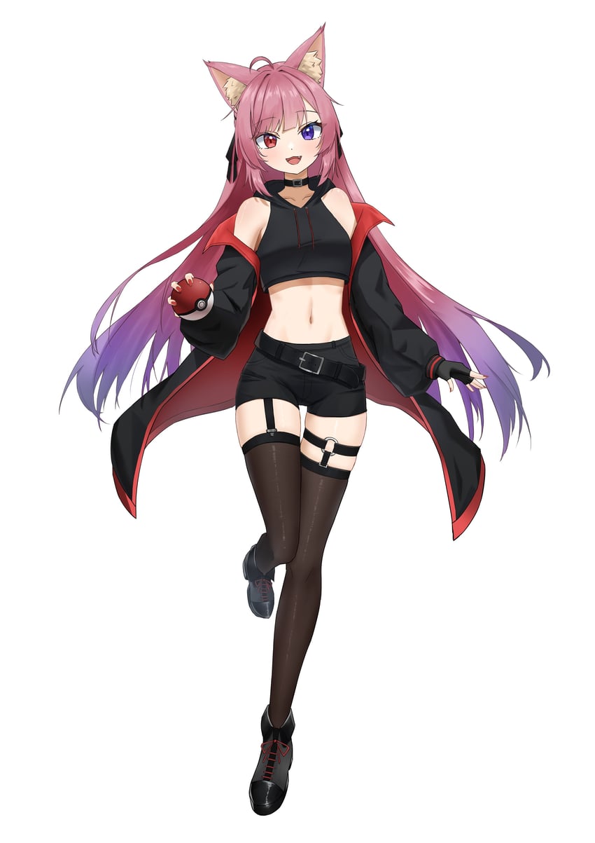 mikeneko (pokemon and 1 more) drawn by water_(pixiv_55477293)