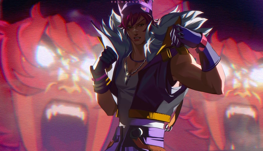 sett and heartsteel sett (league of legends) drawn by chadetteisgiga