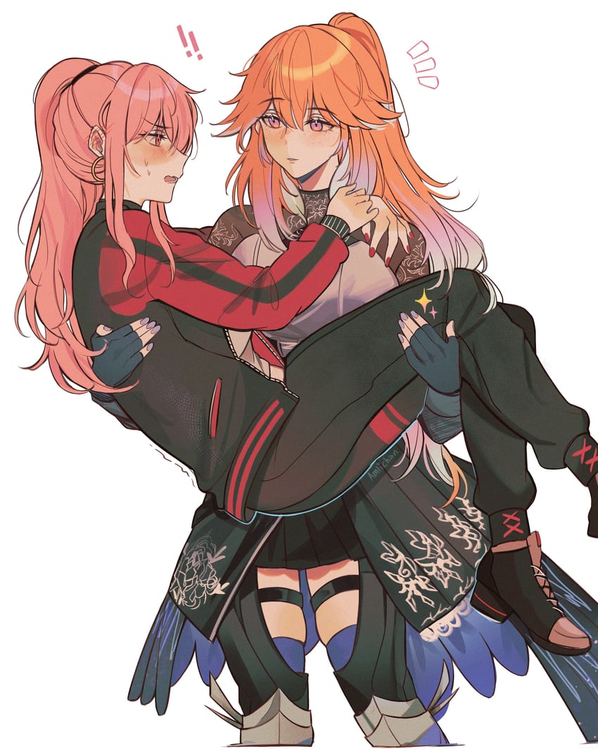 mori calliope and takanashi kiara (hololive and 1 more) drawn by amlichan
