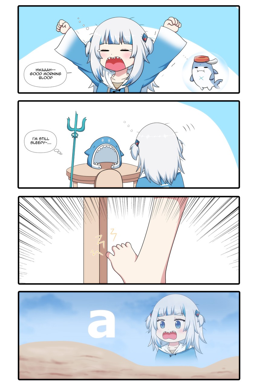 gawr gura and bloop (hololive and 1 more) drawn by keita_naruzawa