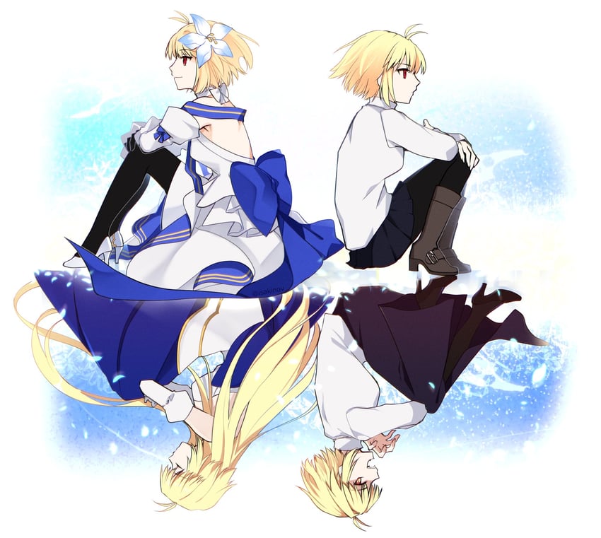 arcueid brunestud, archetype earth, and red arcueid (fate and 2 more) drawn by kaisaki and sukiniyaru