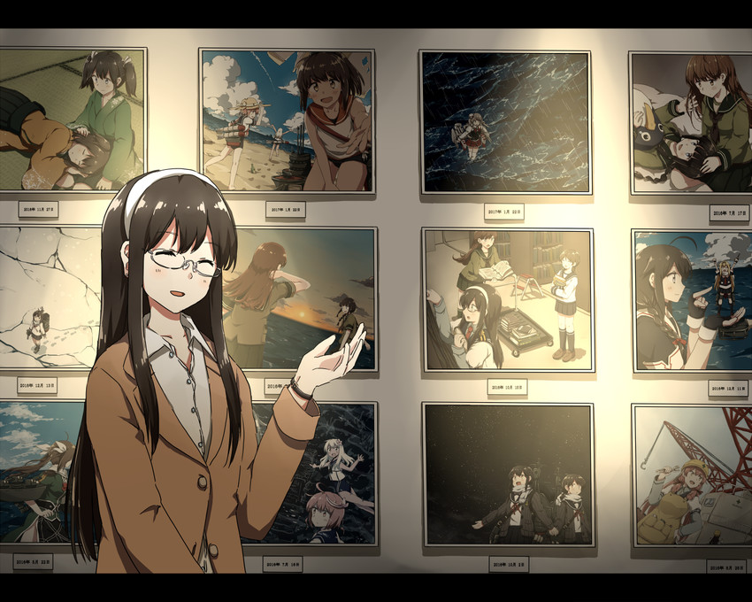 shigure, yuudachi, fubuki, shigure kai ni, yuudachi kai ni, and 16 more (kantai collection) drawn by any_(lucky_denver_mint)
