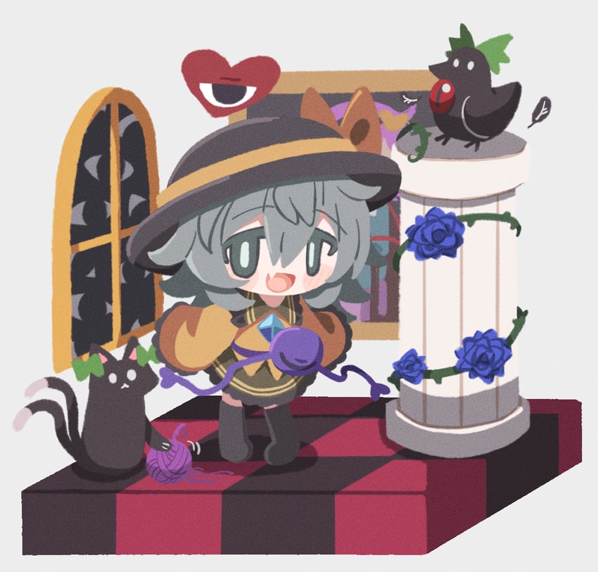 komeiji koishi, komeiji satori, kaenbyou rin, and reiuji utsuho (touhou) drawn by zunusama