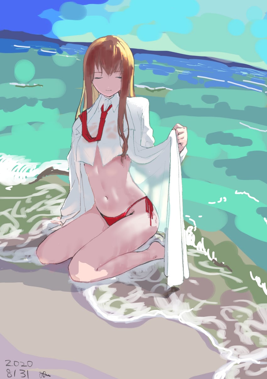 makise kurisu (science adventure and 1 more) drawn by sibarue