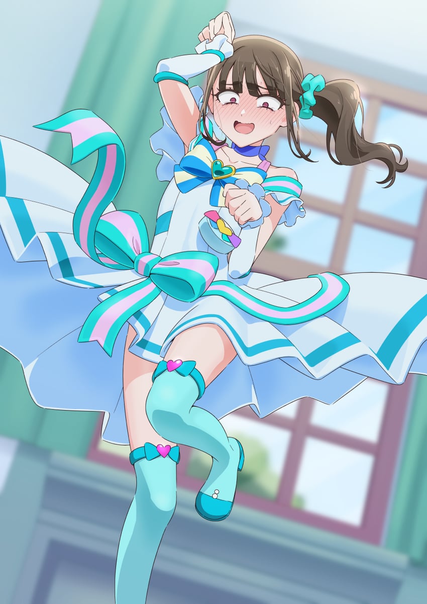 nekoyashiki mayu and cure lillian (precure and 1 more) drawn by tiler_(tiler00)