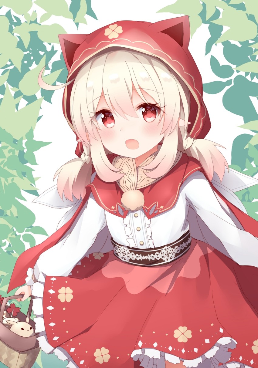 klee, dodoco, and little red riding hood (genshin impact and 1 more) drawn by tutsucha_illust