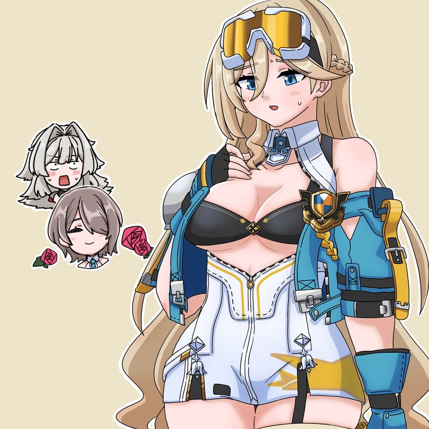 rita rossweisse, durandal, and erdos helia (honkai and 1 more) drawn by mokkyo_(motkyo)