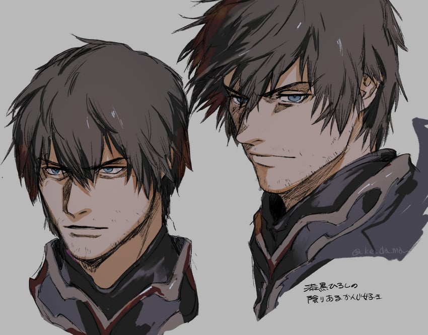 warrior of light, adventurer, and dark knight (final fantasy and 1 more) drawn by piyomotsu