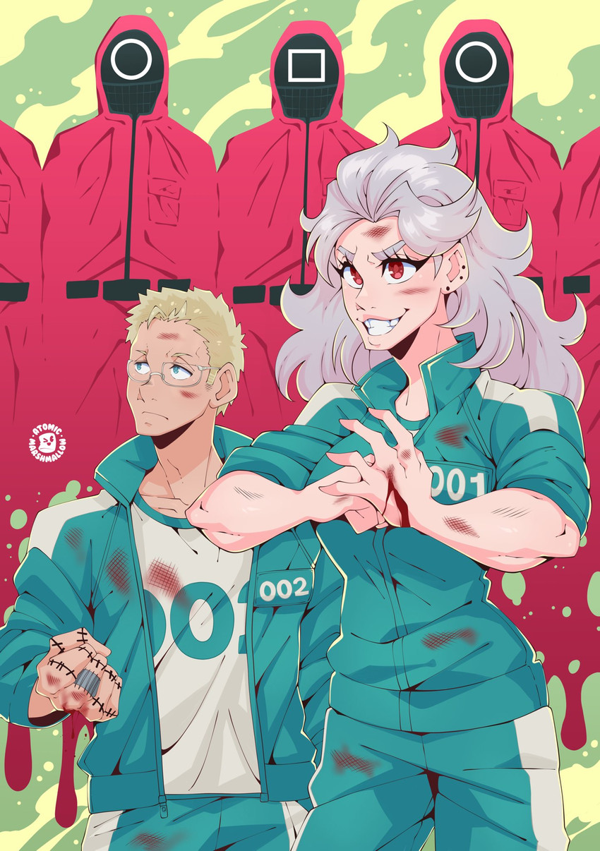 noi, shin, worker, and manager (dorohedoro and 1 more) drawn by atomicmrshmallw