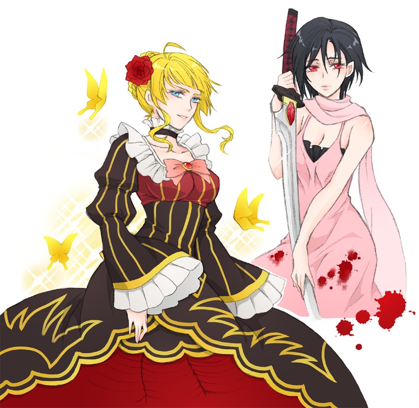 beatrice and otonashi saya (umineko no naku koro ni and 1 more) drawn by shinzui_(fantasysky7)