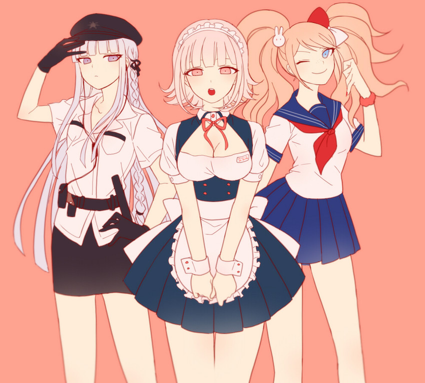 nanami chiaki, kirigiri kyoko, enoshima junko, and ikusaba mukuro (danganronpa and 2 more) drawn by mmm_ss