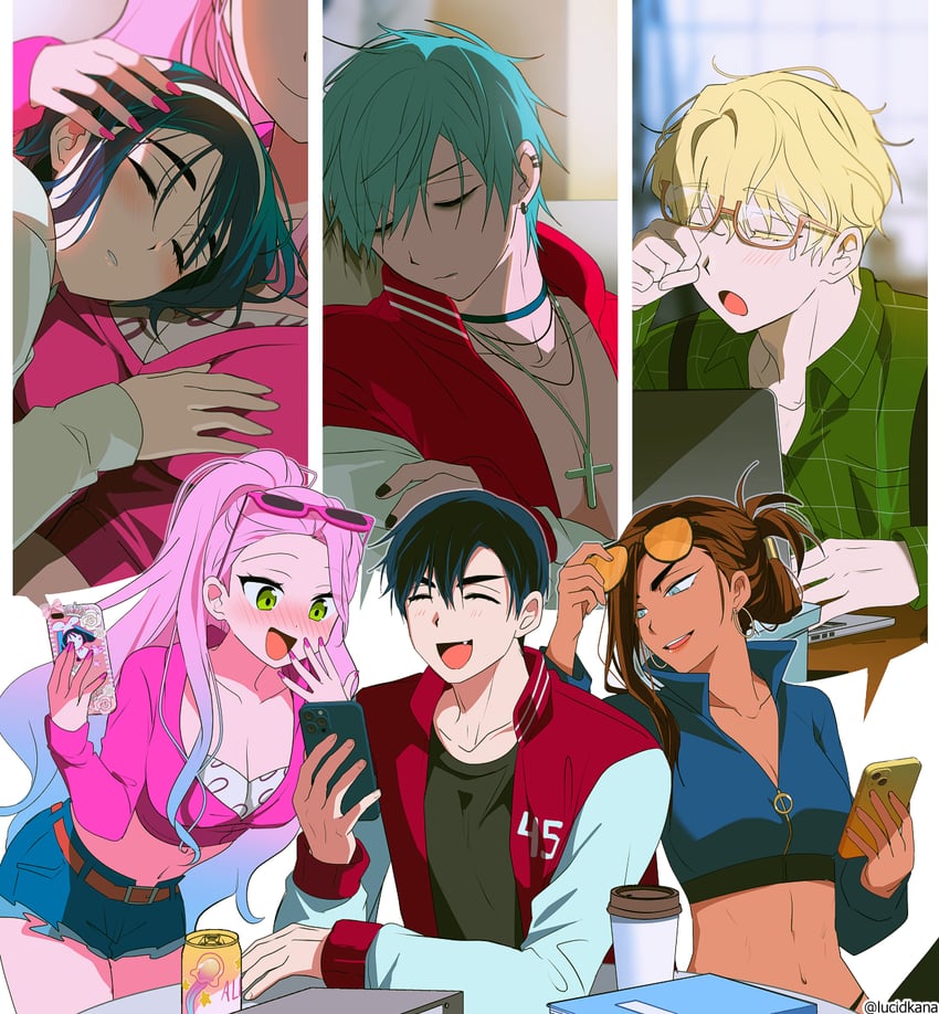 sua, mizi, till, ivan, luka, and 1 more (alien stage) drawn by lucidkana