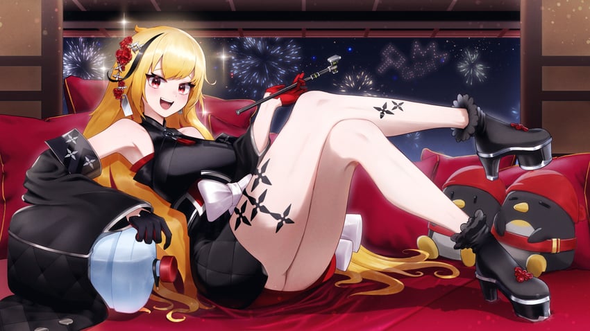 kaela kovalskia and pemaloe (hololive and 1 more) drawn by radi_(pixiv_88192217)