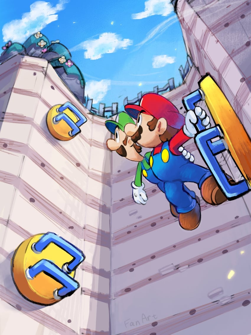 mario and luigi (mario and 2 more) drawn by ya_mari_6363