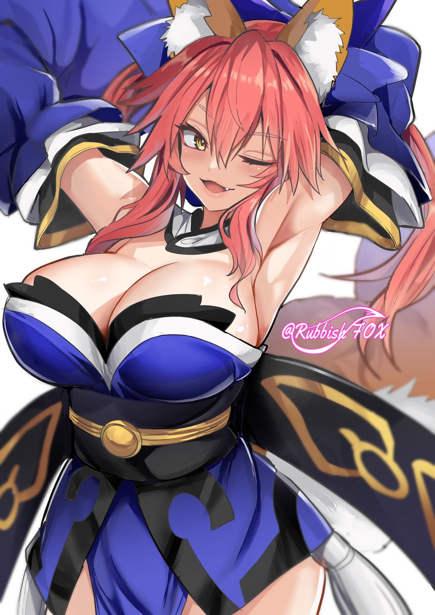 tamamo and tamamo no mae (fate and 2 more) drawn by wisespeak