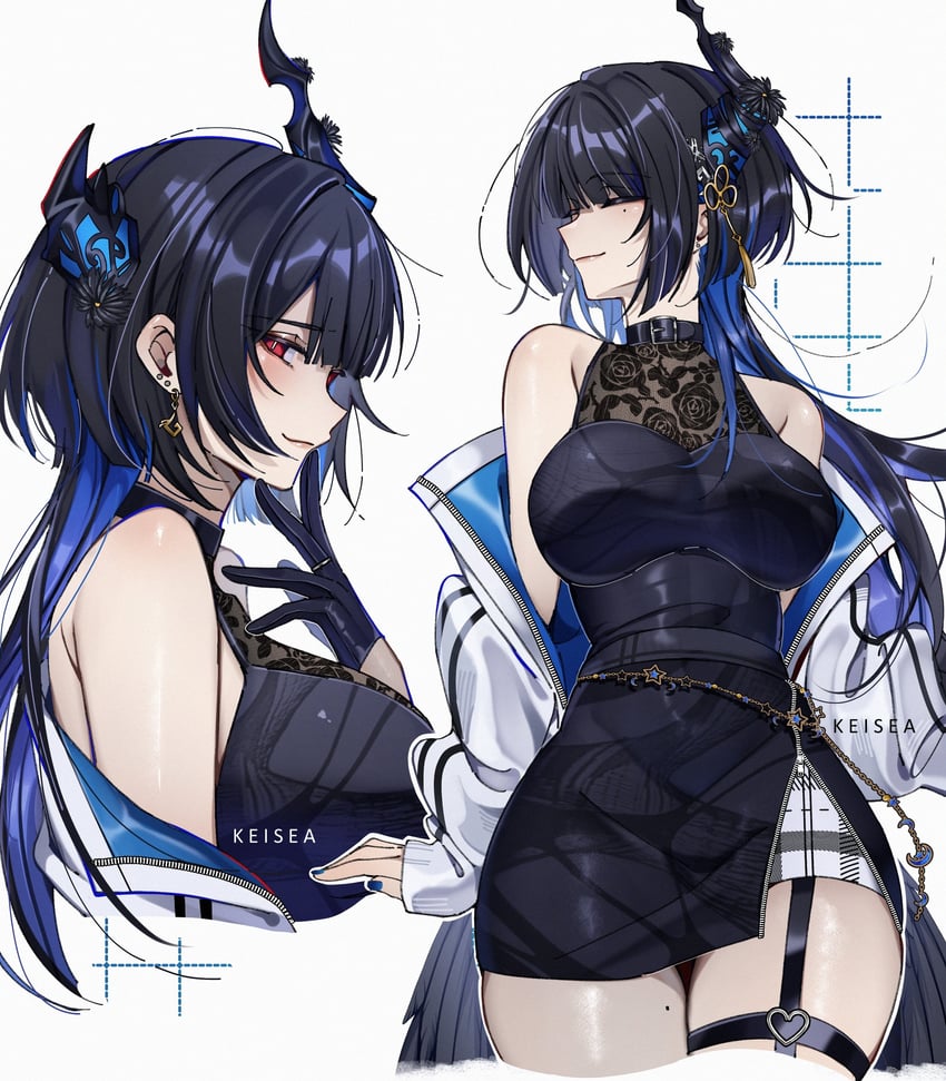 nerissa ravencroft (hololive and 1 more) drawn by keisea