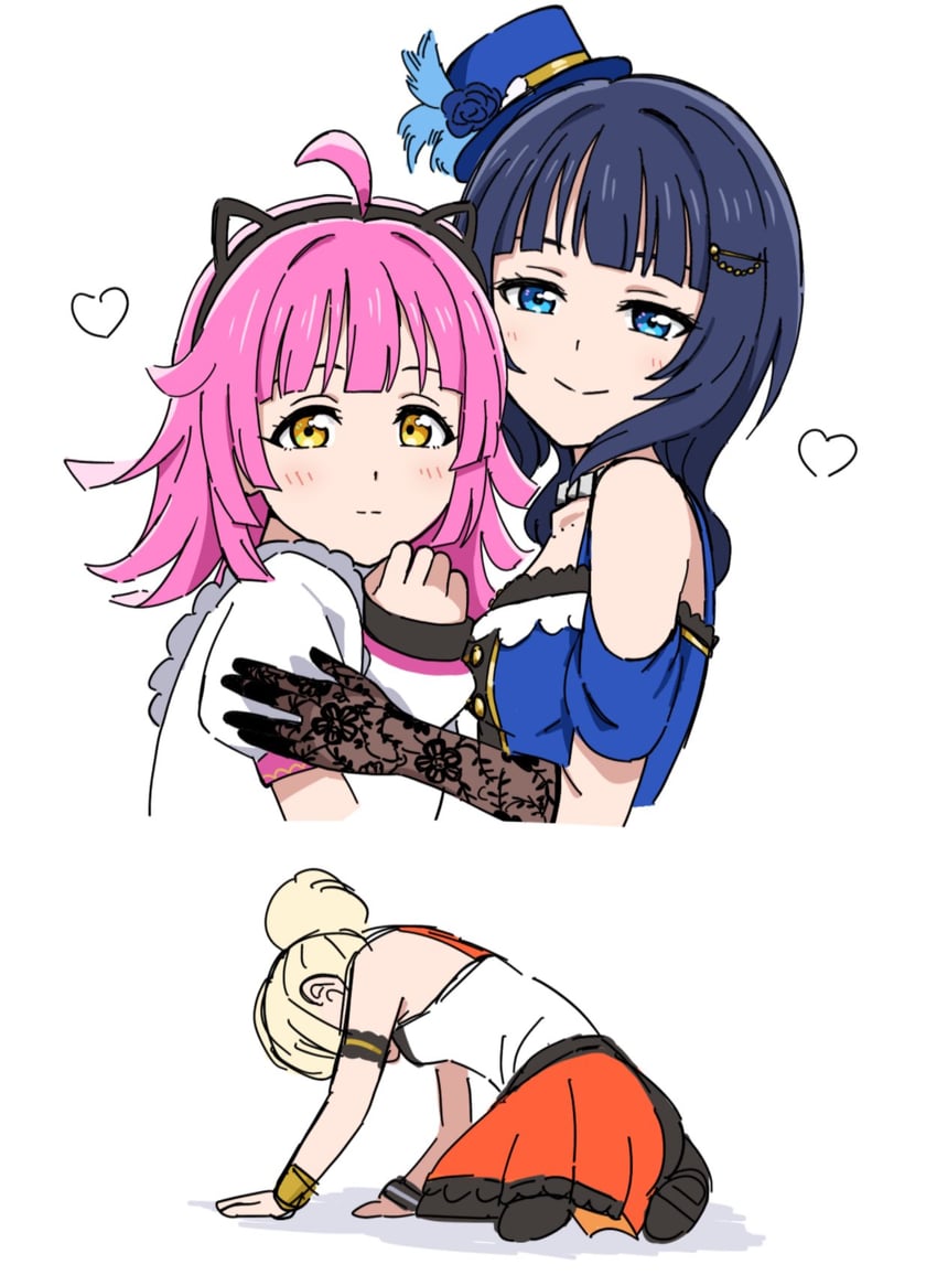 tennoji rina, miyashita ai, asaka karin, kubota miyu, tanaka chiemi, and 1 more (love live! and 2 more) drawn by yanekawara