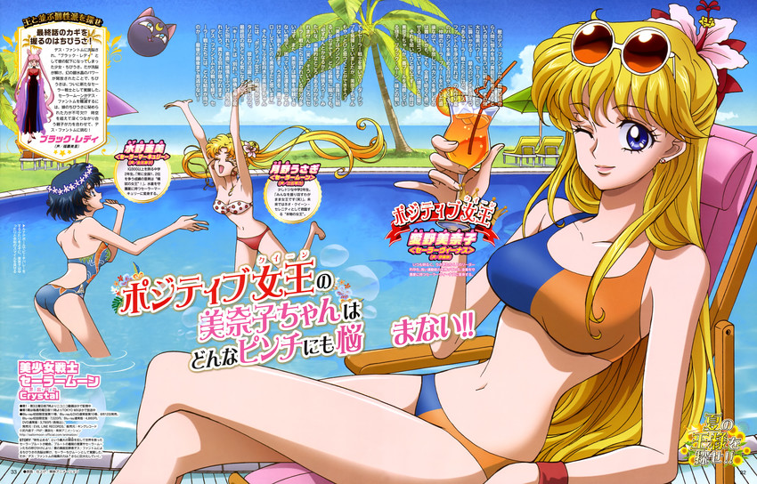 tsukino usagi, mizuno ami, aino minako, chibi usa, black lady, and 1 more (bishoujo senshi sailor moon and 2 more) drawn by sakou_yukie