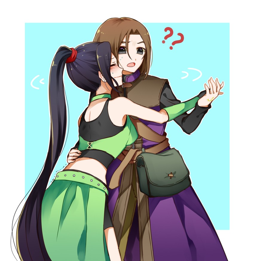 hero and martina (dragon quest and 1 more) drawn by beifunan
