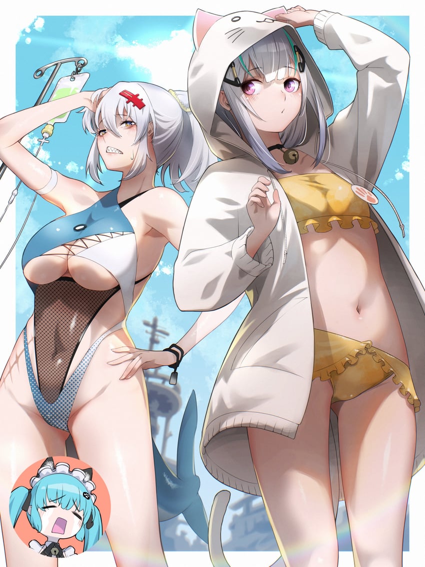 privaty, yulha, and admi (goddess of victory: nikke) drawn by fune_(fune83ojj)