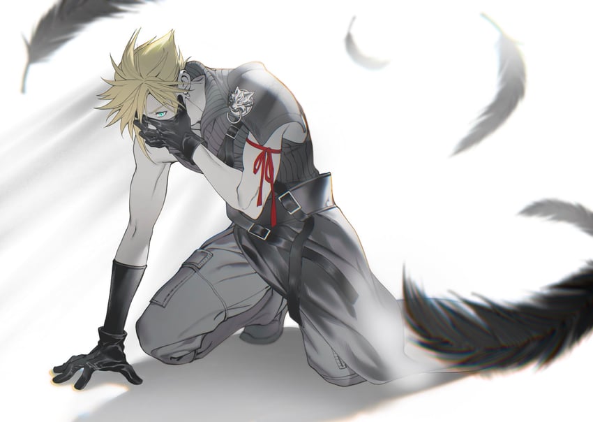 cloud strife (final fantasy and 2 more) drawn by xianyu314