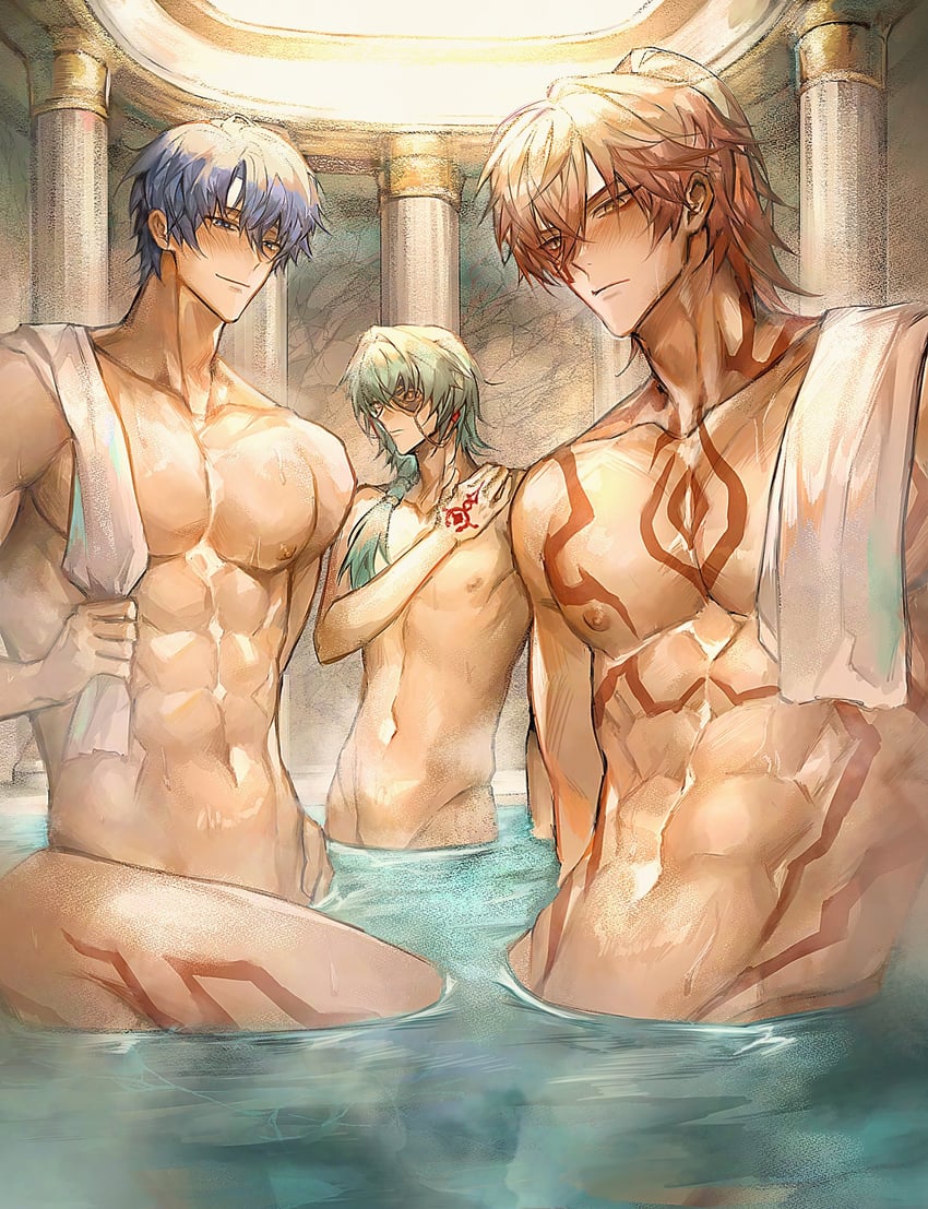 phainon, mydei, and anaxa (honkai and 1 more) drawn by tappeee