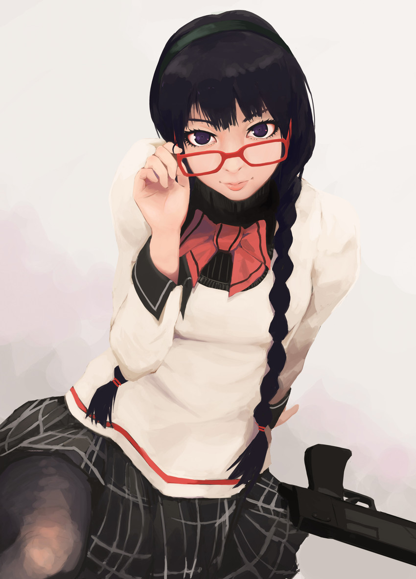 akemi homura (mahou shoujo madoka magica) drawn by guweiz