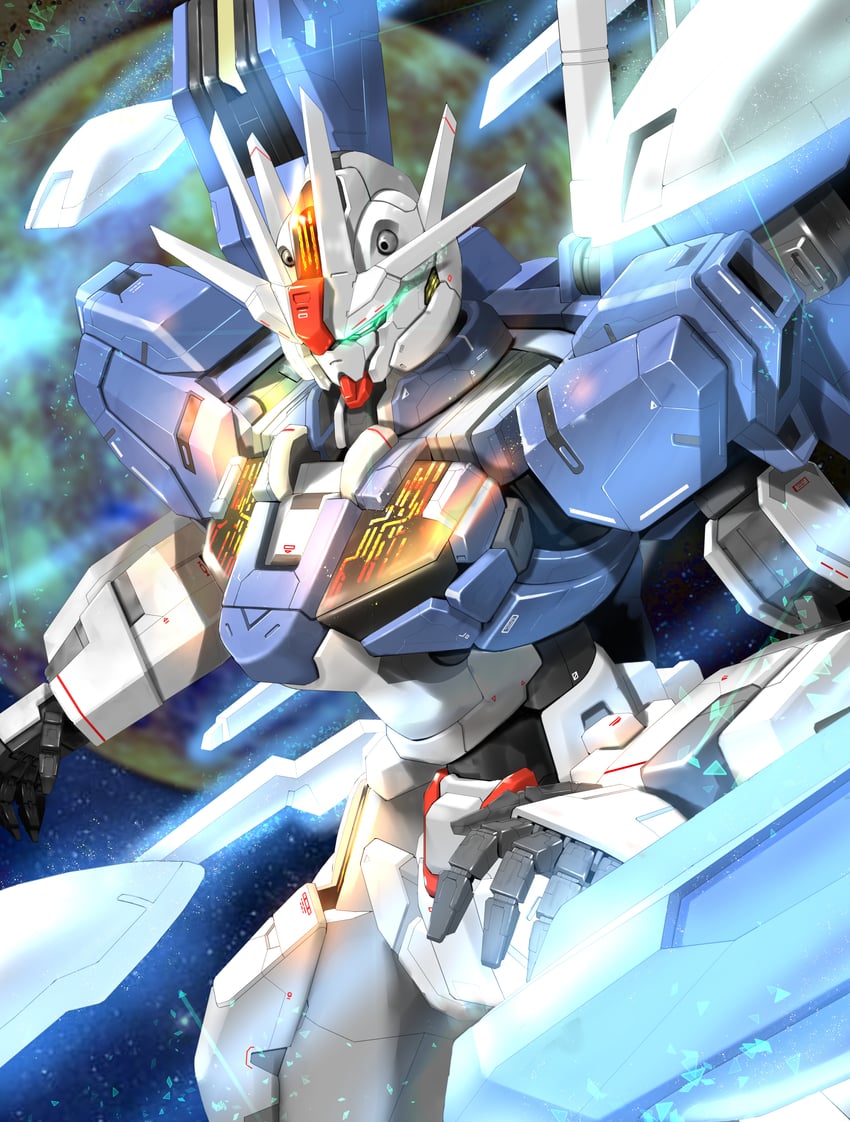 gundam aerial rebuild (gundam and 1 more) drawn by nicobear_(user_rpsz5355)