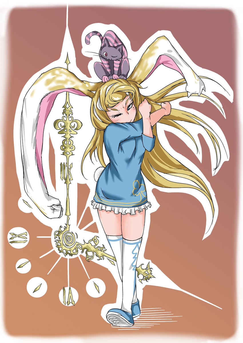 alice and cheshire cat (alice's adventures in wonderland) drawn by doitsuken