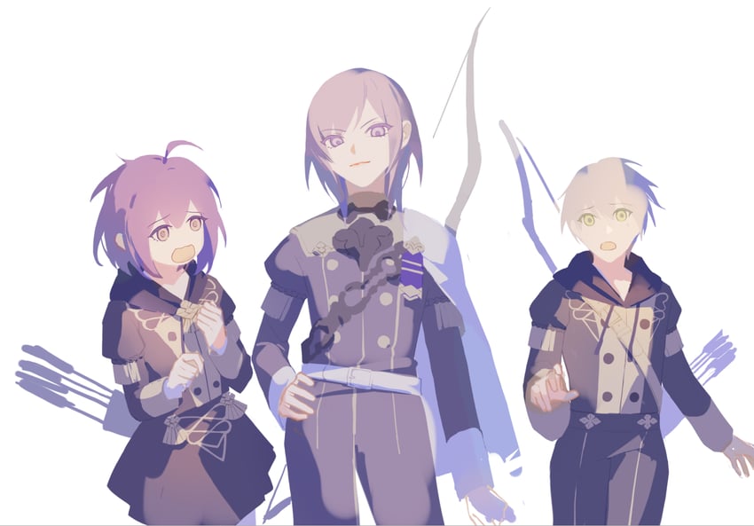 bernadetta von varley, ashe ubert, and yuri leclerc (fire emblem and 1 more) drawn by qaqua