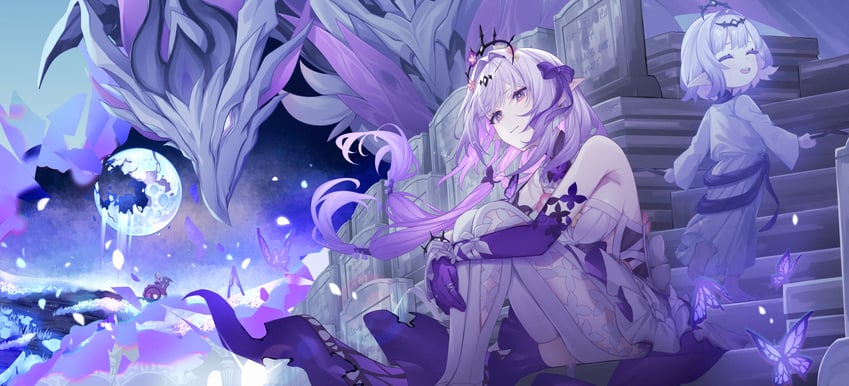 castorice, pollux, and polyxia (honkai and 1 more) drawn by itame_moyashi