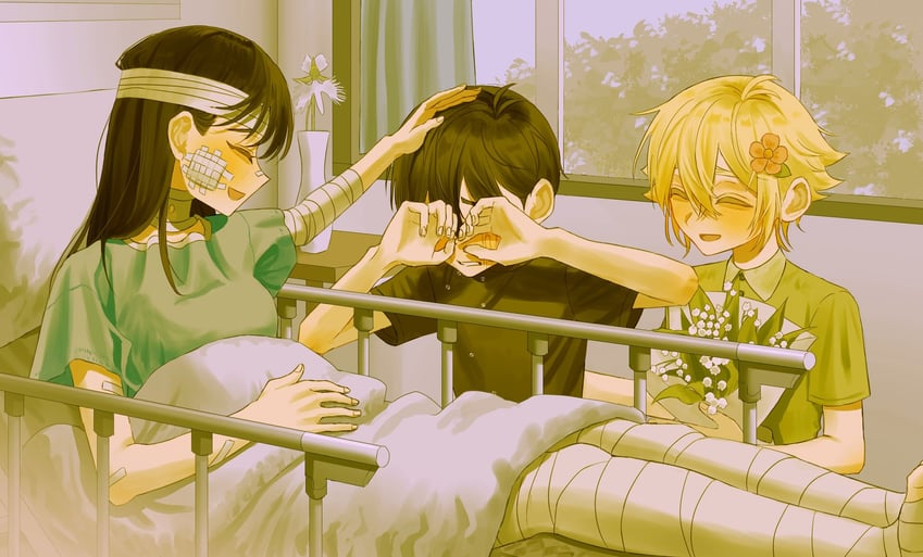 sunny, basil, and mari (omori) drawn by lifejam_403