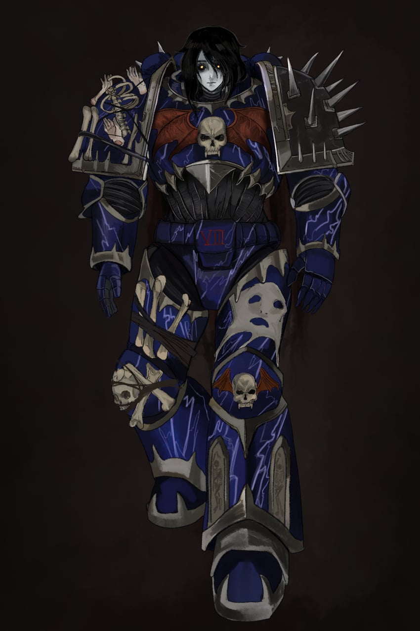 adeptus astartes and chaos space marine (warhammer 40k) drawn by kkghost_tv