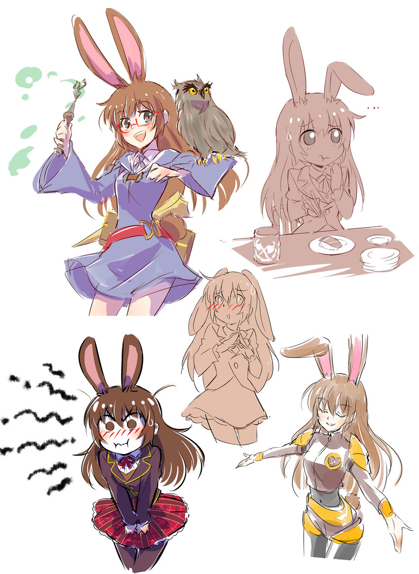 kagari atsuko, velvet scarlatina, and han megumi (rwby and 1 more) drawn by iesupa