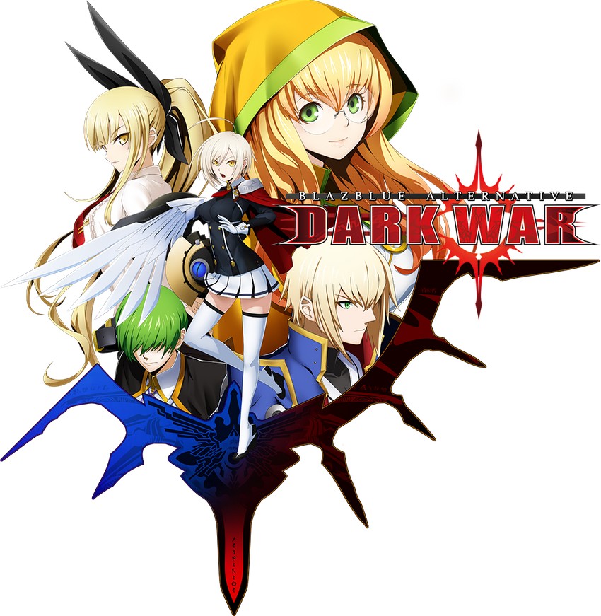 rachel alucard, jin kisaragi, trinity glassfield, kazuma kuvaru, ciel sulfur, and 1 more (blazblue and 3 more) drawn by mori_toshimichi