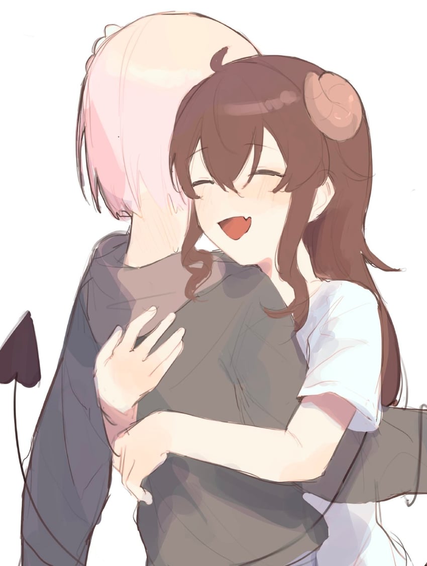 yoshida yuuko and chiyoda momo (machikado mazoku) drawn by akuruhi0