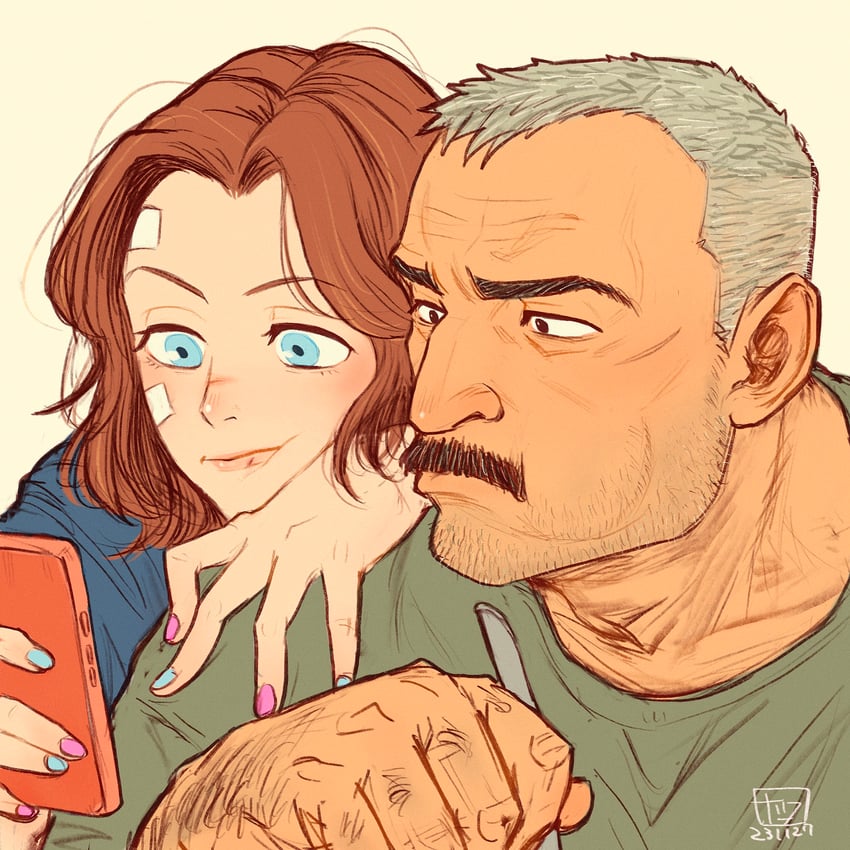 aaron gruber and madison (original) drawn by o_natsuo88
